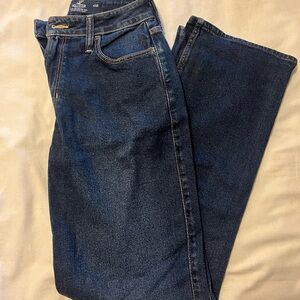 Dark wash dad jeans